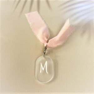 Porte-clés lettre - ruban