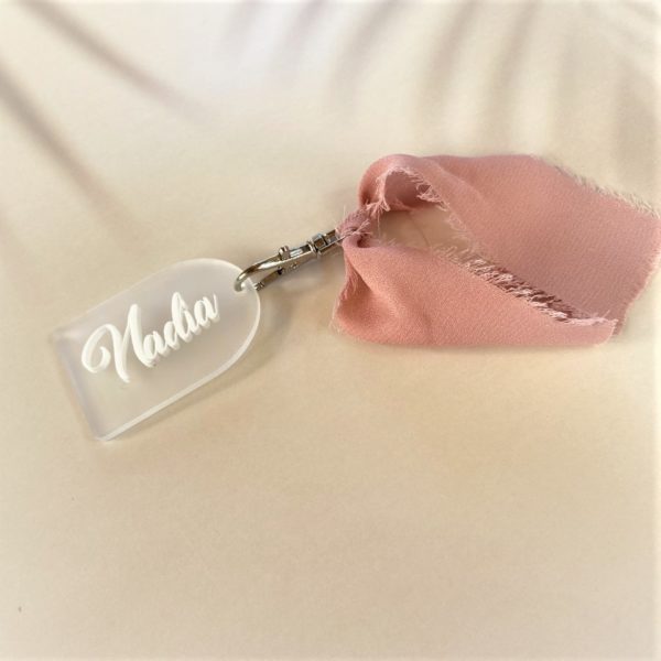 Porte-clés prénom - ruban