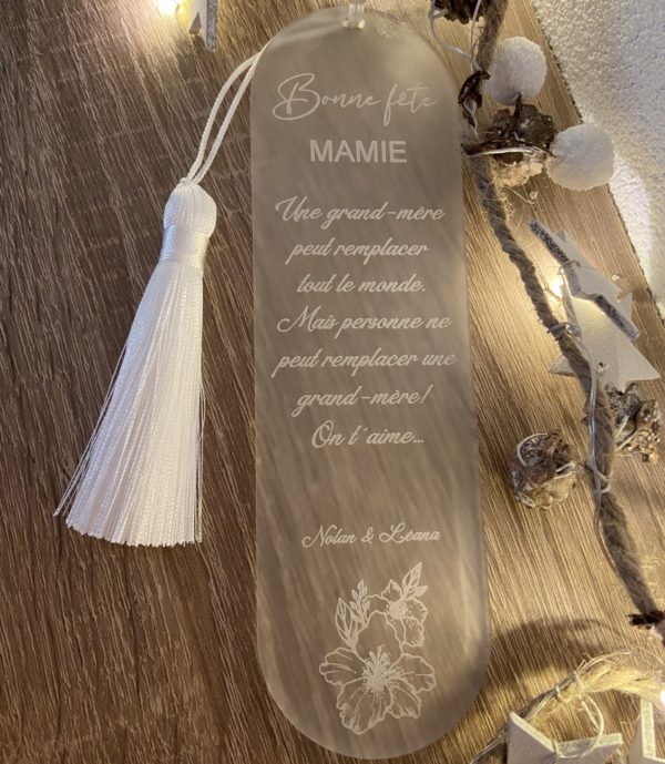 Marque page en plexi