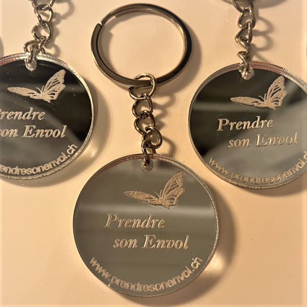 Porte-clés rond 3cm diamètre