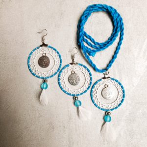 Ensemble arbre de vie turquoise