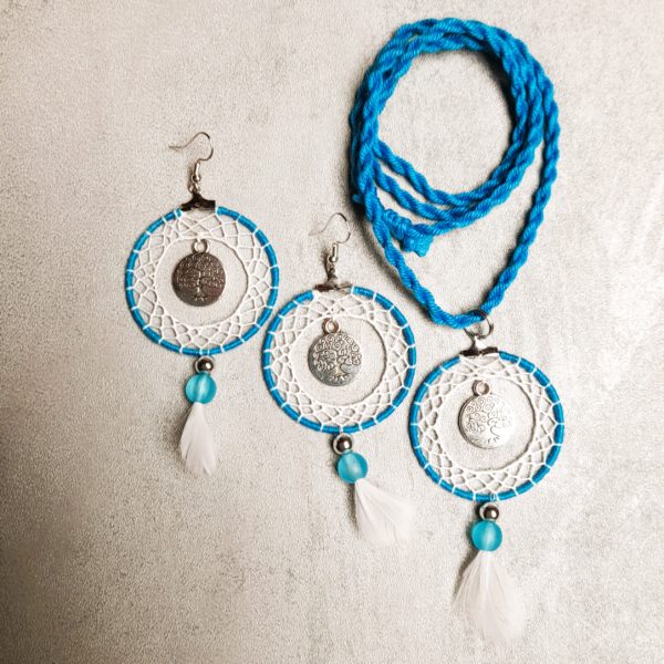 Ensemble arbre de vie turquoise