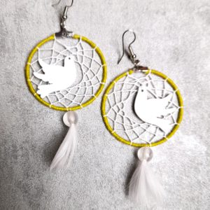 Boucles d'oreilles colombes