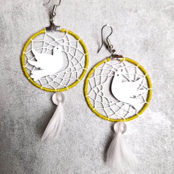 Boucles d'oreilles colombes