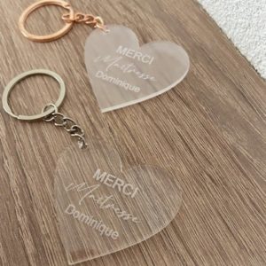 porte-clés en plexi "fin d'année scolaire"