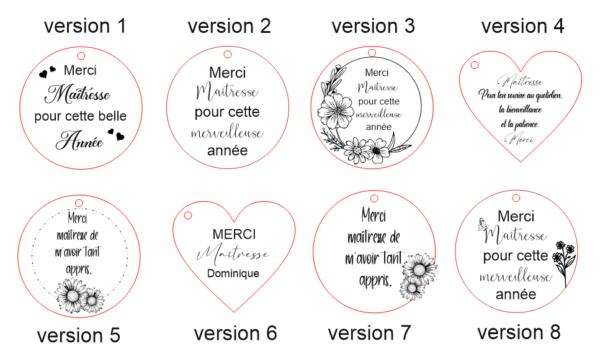 porte-clés en plexi "fin d'année scolaire" – Image 4