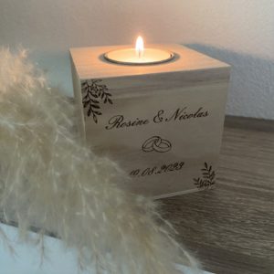 Bougeoir en bois