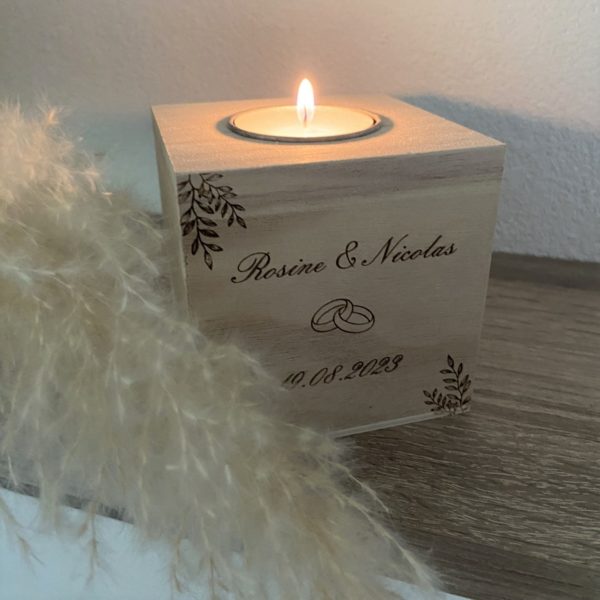 Bougeoir en bois