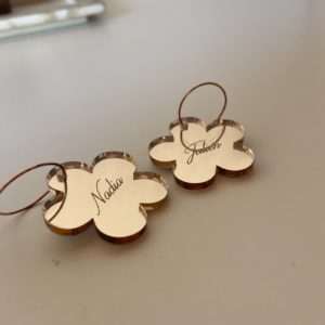 Marque verre "fleur"