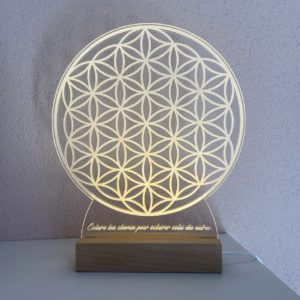 Lampe LED - Fleur de vie