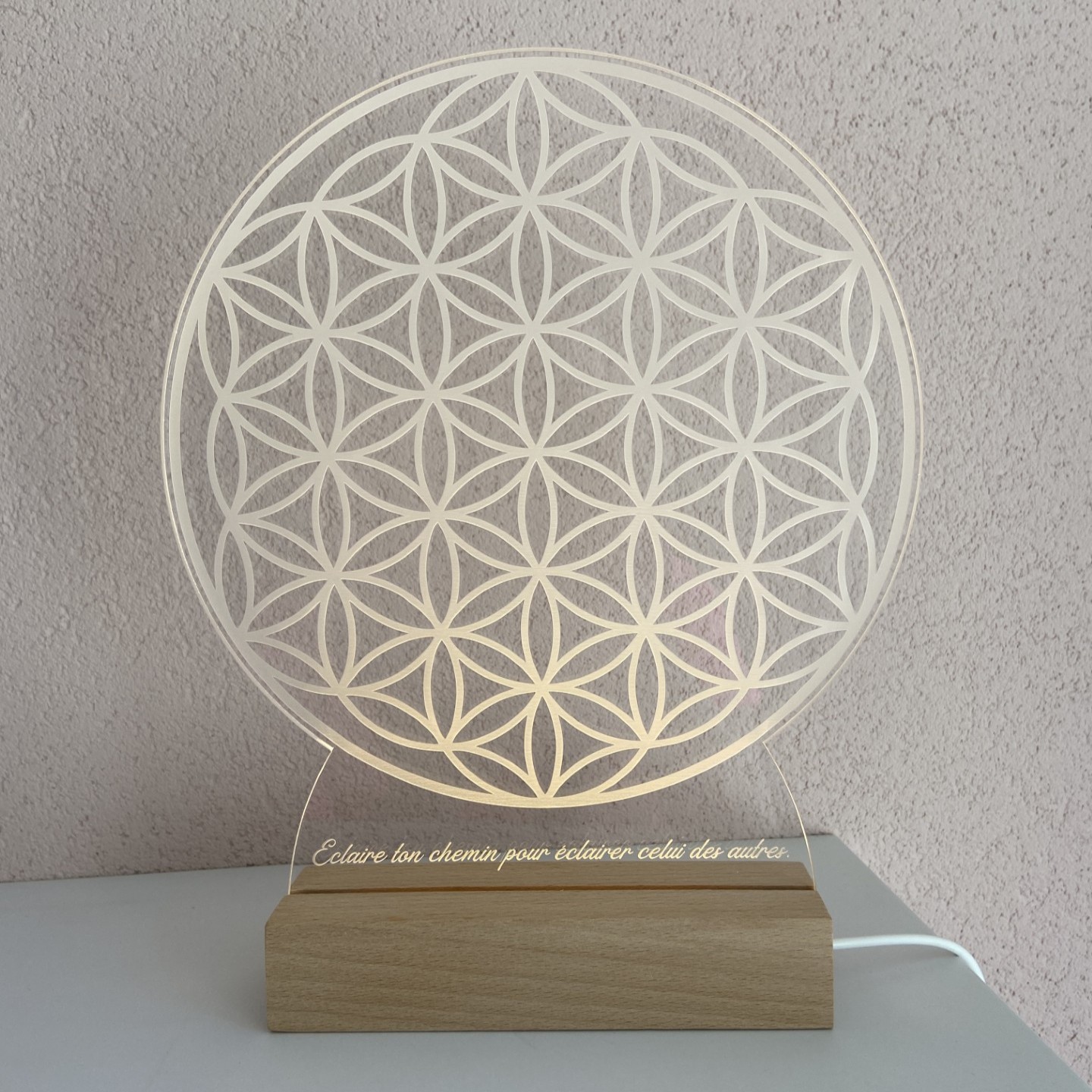 Lampe LED - Fleur de vie – Image 2