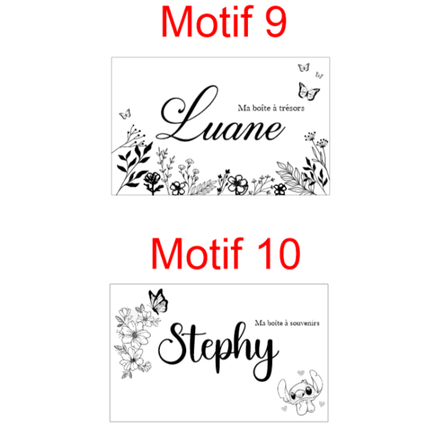 Boîte en bois prénom en plexi (avec insert) – Image 6