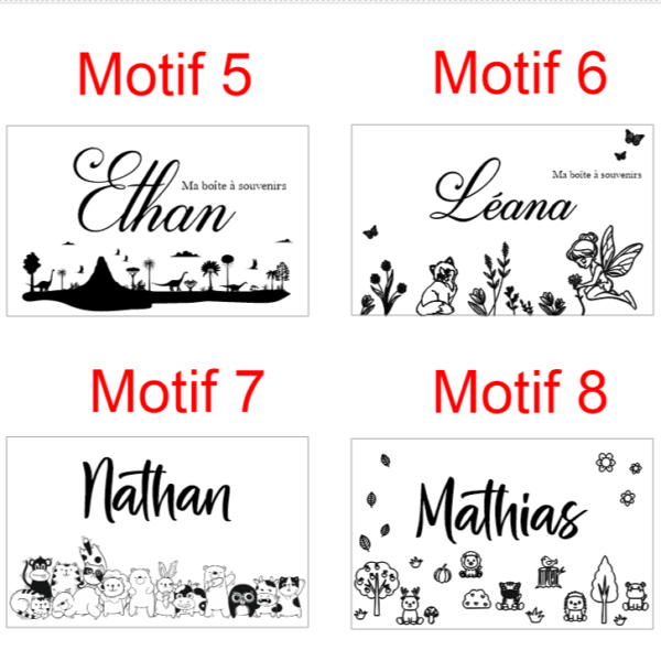 Boîte en bois prénom en plexi (avec insert) – Image 5