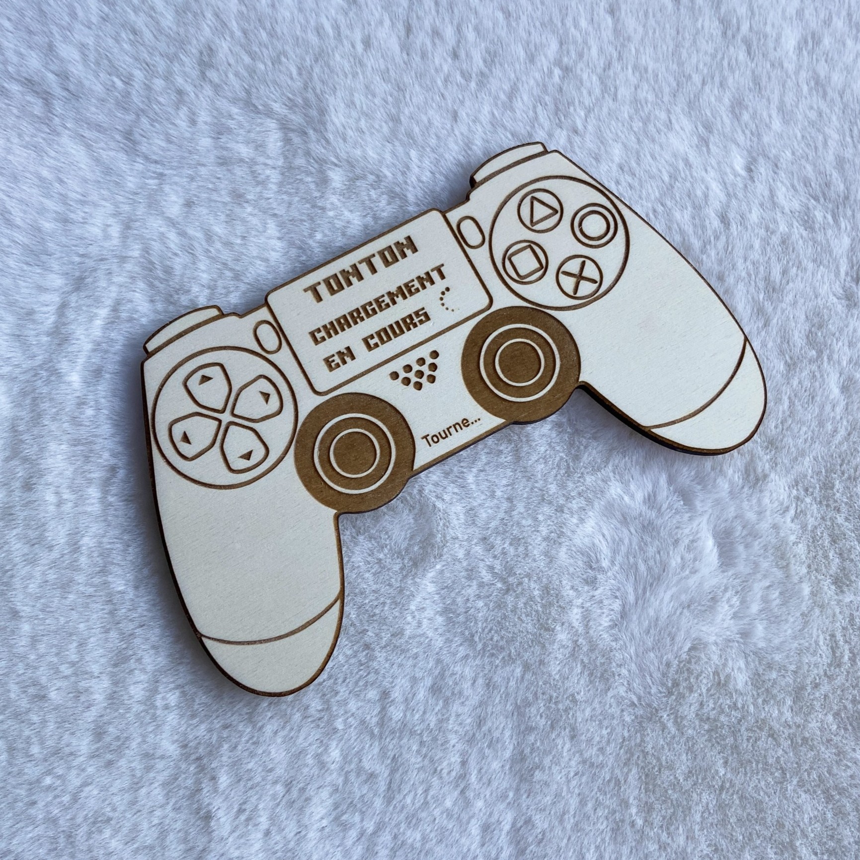 Manette en bois "annonce"