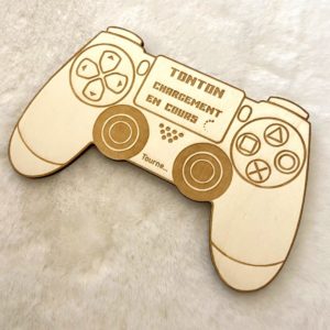 Manette en bois "annonce"