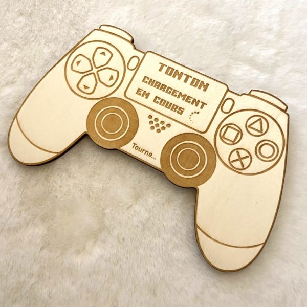 Manette en bois "annonce"