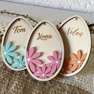 Oeuf de Pâques 3 fleurs