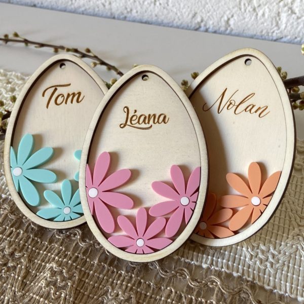 Oeuf de Pâques 3 fleurs