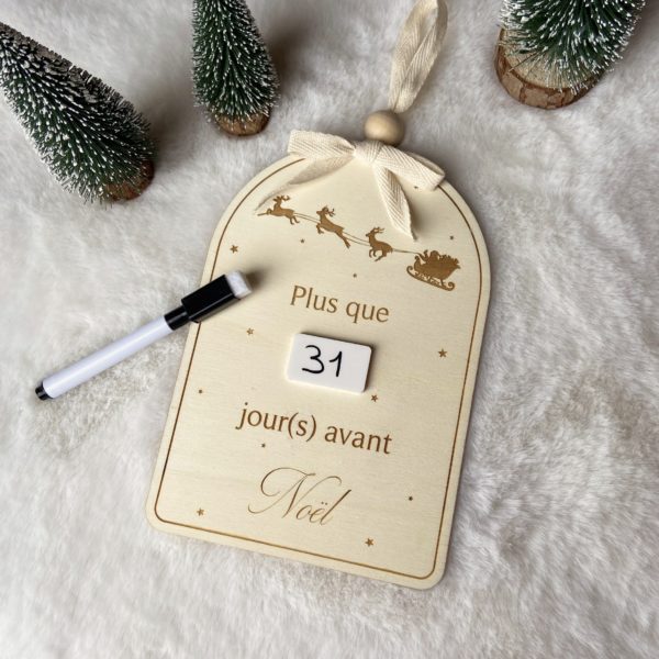 Panneau de Noël  "compte à rebours"
