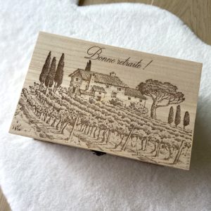 Boîte en bois  "Paysage"