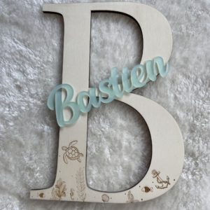 Lettre-Prénom "Dans l´océan"