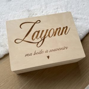 Grande boîte en bois "Style épuré"