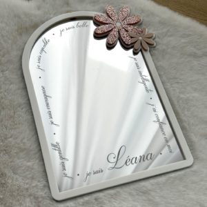 Miroir d'affirmations "Fleurs"
